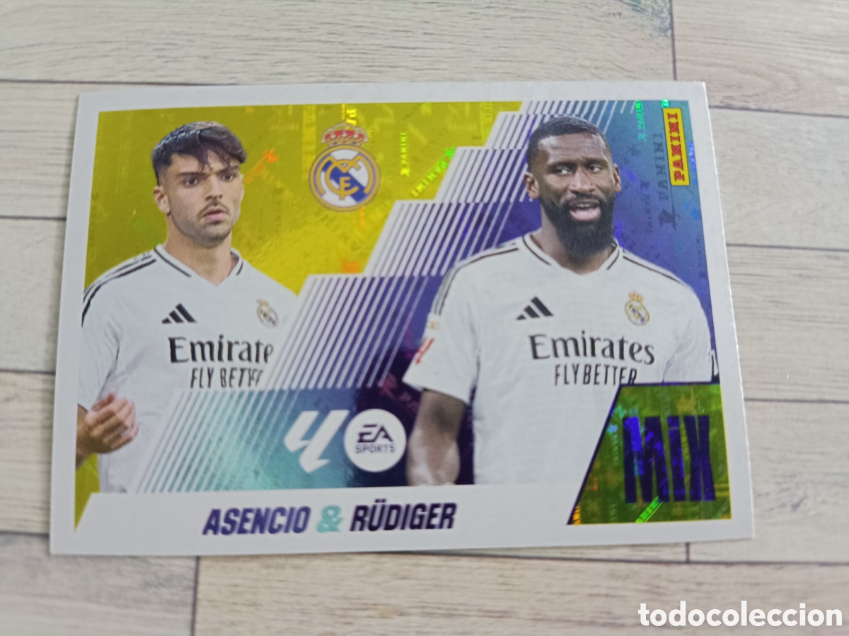 Cromos de F&uacute;tbol: 3 ASENCIO RUDIGER MIX REAL MADRID LIGA ESTE 2025 2026 PANINI 25 26 SIN PEGAR