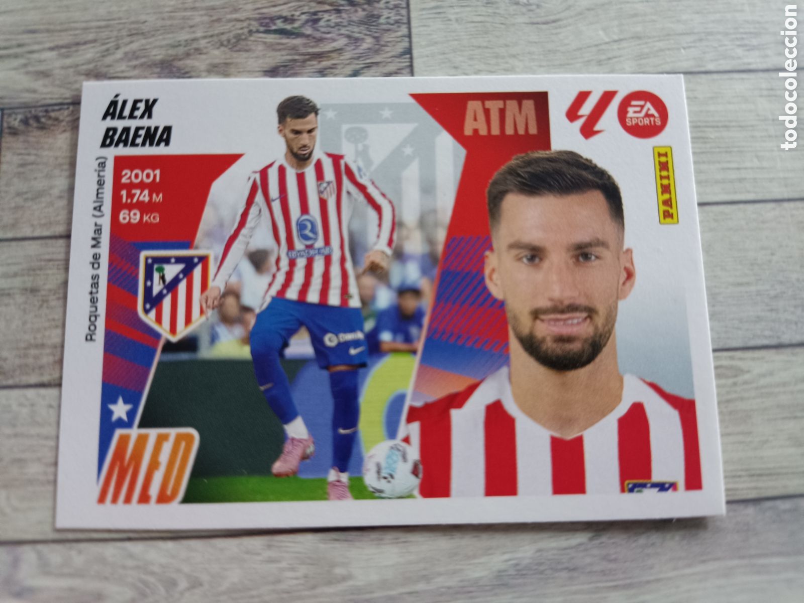 Fu&szlig;ball-Sticker: 30 ALEX BAENA ATLETICO DE MADRID ULTIMOS FICHAJES LIGA ESTE 2025 2026 PANINI 25 26 SIN PEGAR
