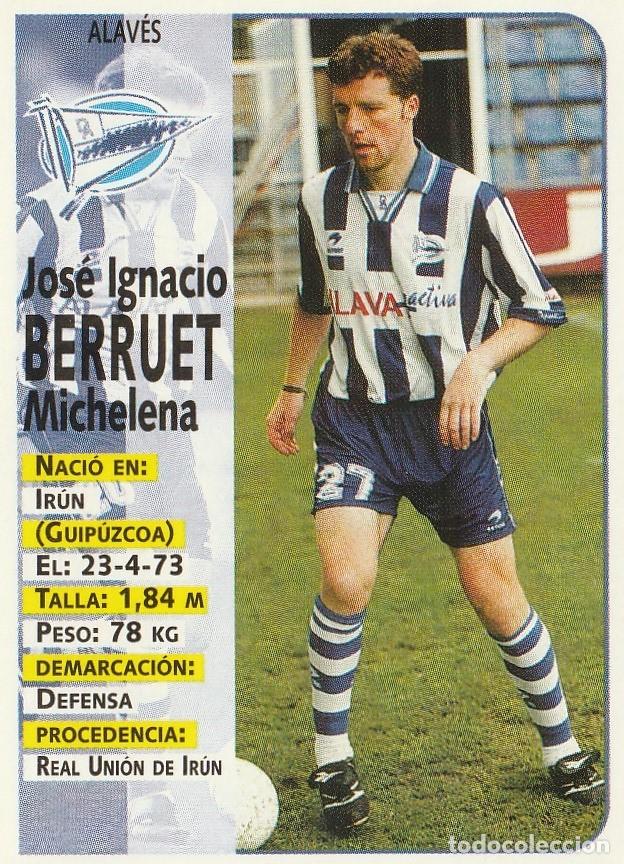 Cromos de F&uacute;tbol: PANINI 98-99. BERRUET. NUNCA PEGADO.