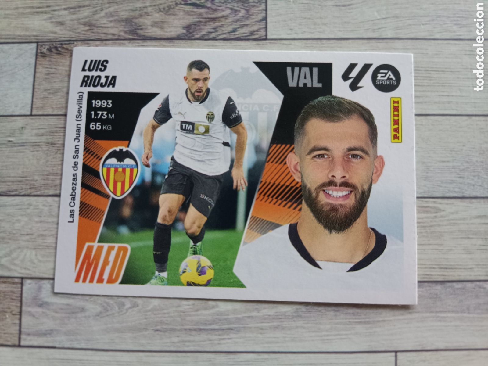 Cromos de F&uacute;tbol: 16 LUIS RIOJA VALENCIA LIGA ESTE 2025 2026 PANINI 25 26 SIN PEGAR