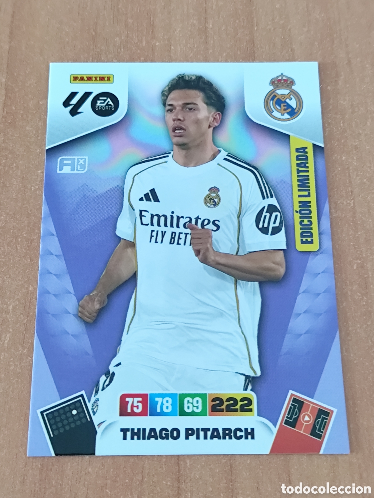 Football Stickers: Cromo Thiago Pitarch Real Madrid Edici&oacute;n Limitada Adrenalyn XL 25 26 nuevo