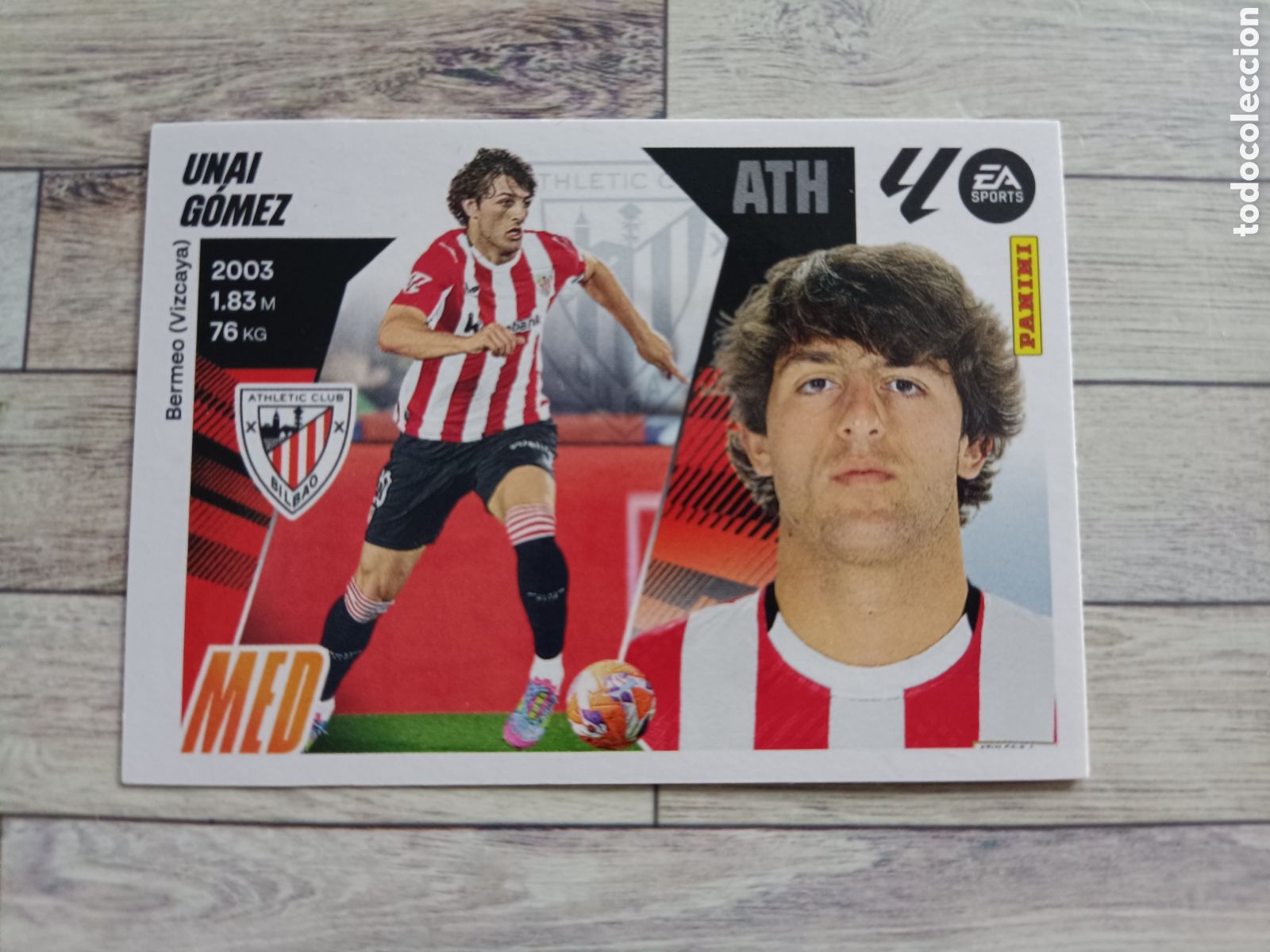Cartes &agrave; collectionner de Football: 14 UNAI GOMEZ ATHLETIC DE BILBAO LIGA ESTE 2025 2026 PANINI 25 26 SIN PEGAR