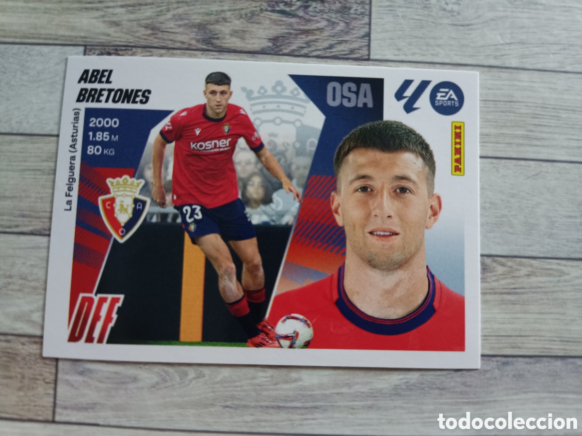 Cromos de F&uacute;tbol: 10 ABEL BRETONES OSASUNA LIGA ESTE 2025 2026 PANINI 25 26 SIN PEGAR