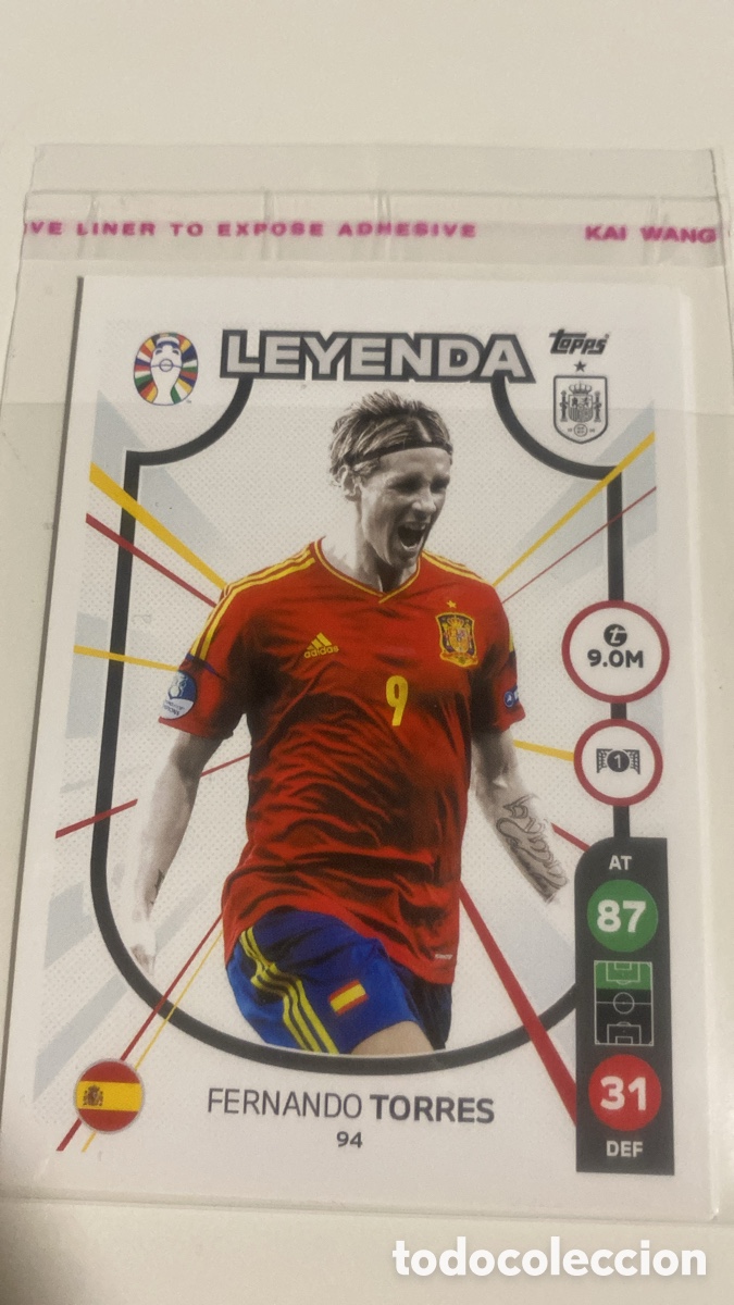 Cromos de F&uacute;tbol: Fernando Torres - Leyenda, Topps Match Attax Euro 2024.