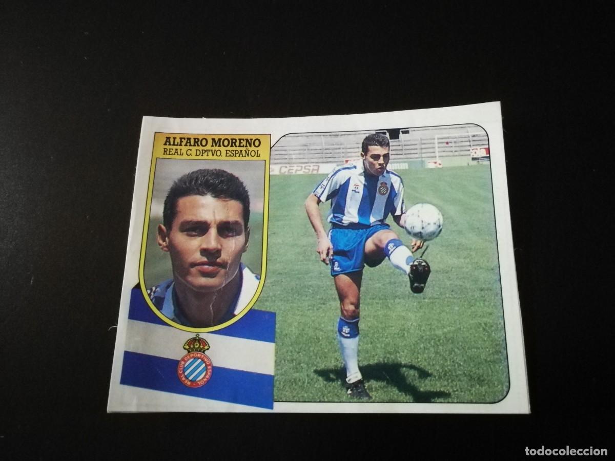 Cartes &agrave; collectionner de Football: Alfaro Moreno RCD Espa&ntilde;ol Fichaje n&ordm;31 Editorial Este 91/92, cromo de pegatina despegado
