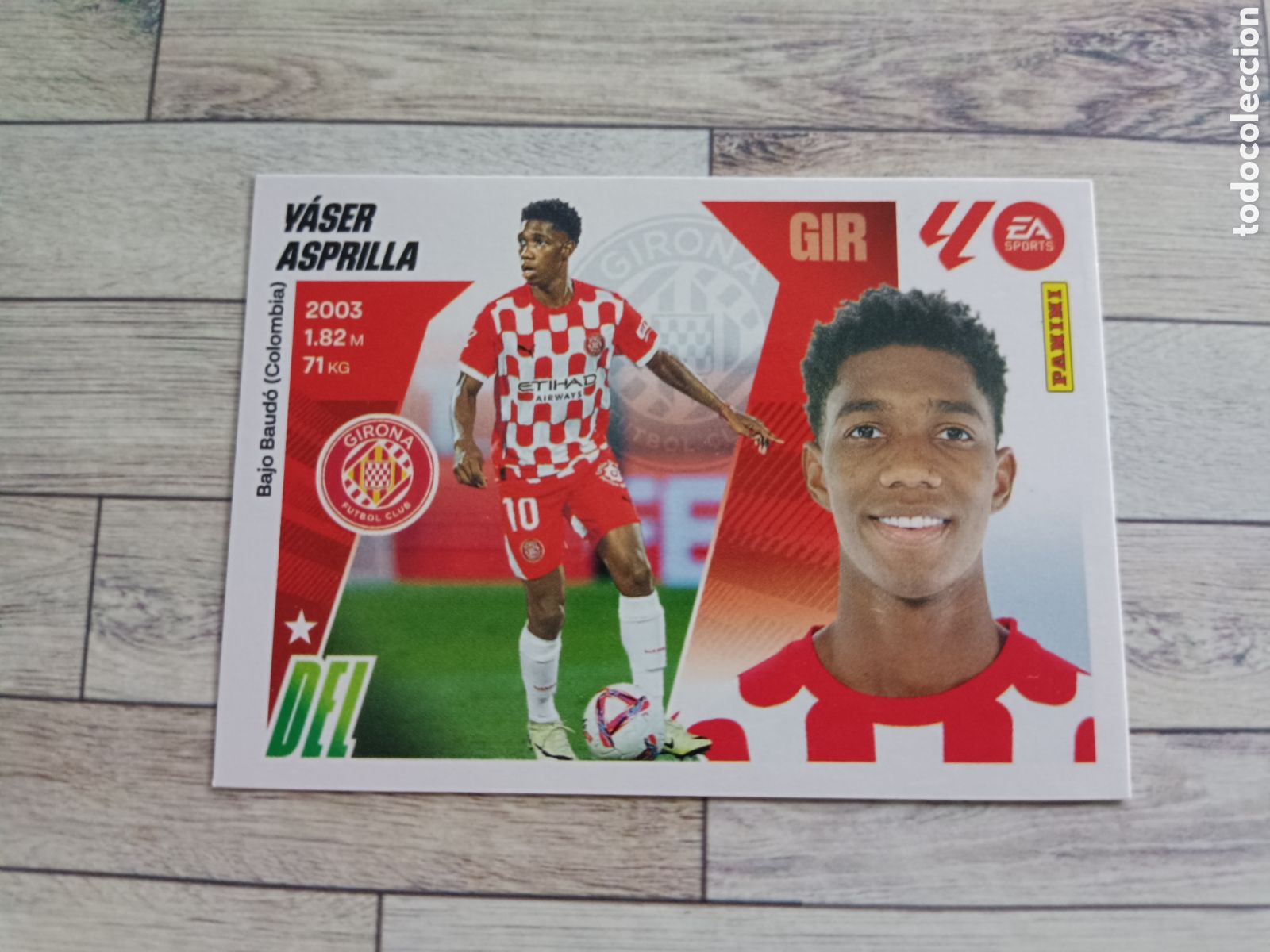 Cromos de F&uacute;tbol: 17 ASPRILLA GIRONA LIGA ESTE 2025 2026 PANINI 25 26 SIN PEGAR