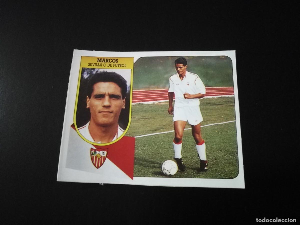 Cartes &agrave; collectionner de Football: Marcos Sevilla CF Fichaje n&ordm;26 Editorial Este 91/92, cromo de pegatina despegado