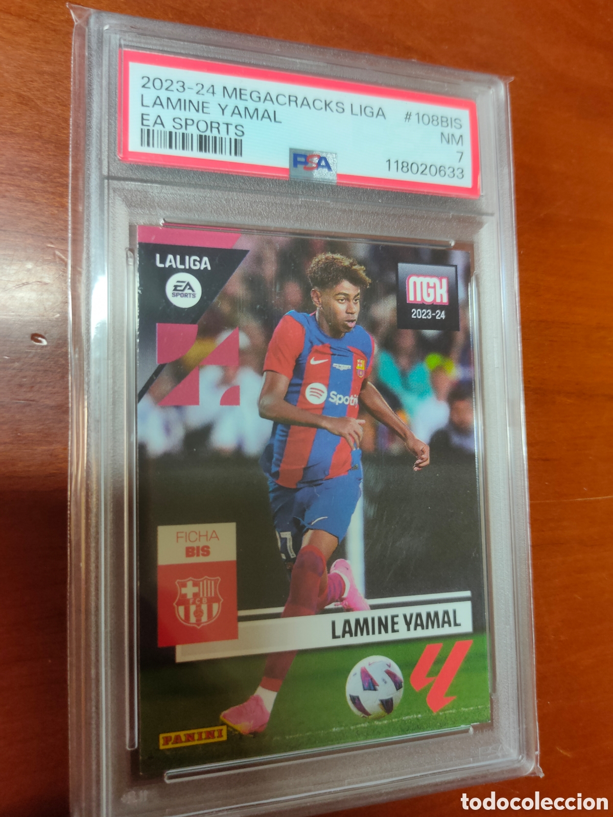 Cromos de F&uacute;tbol: Lamine Yamal 108 bis Megacracks 2023/24 PSA 7
