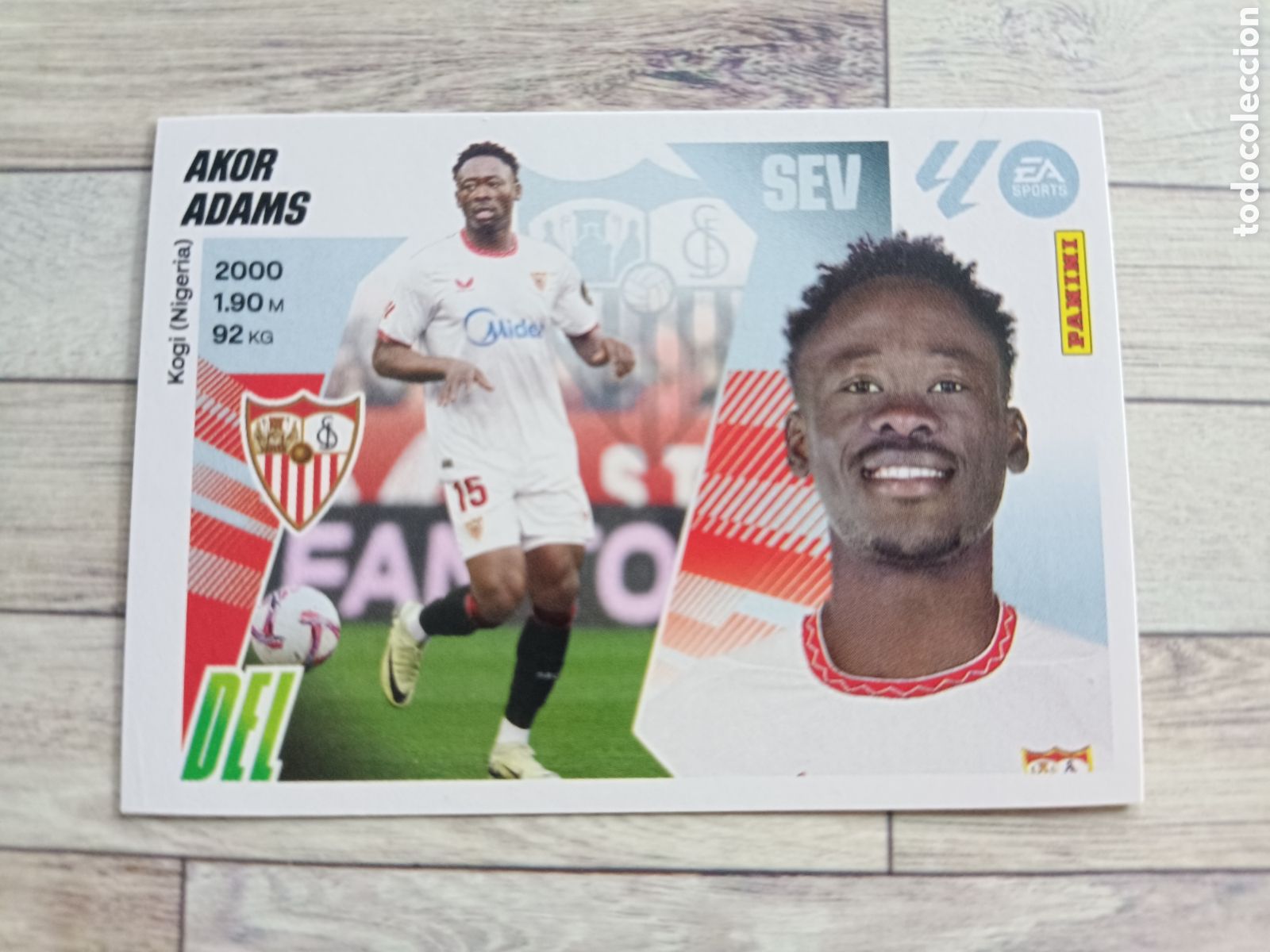 Cromos de F&uacute;tbol: 20A AKOR ADAMS SEVILLA LIGA ESTE 2025 2026 PANINI 25 26 SIN PEGAR