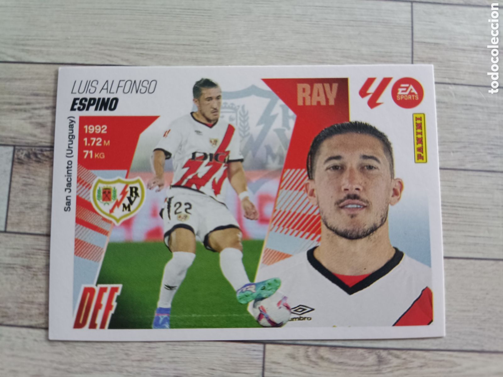 Cromos de F&uacute;tbol: 9 ESPINO RAYO VALLECANO LIGA ESTE 2025 2026 PANINI 25 26 SIN PEGAR