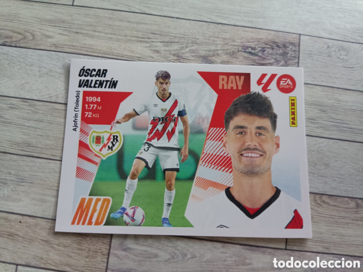 Cromos de F&uacute;tbol: 12 OSCAR VALENTIN RAYO VALLECANO LIGA ESTE 2025 2026 PANINI 25 26 SIN PEGAR