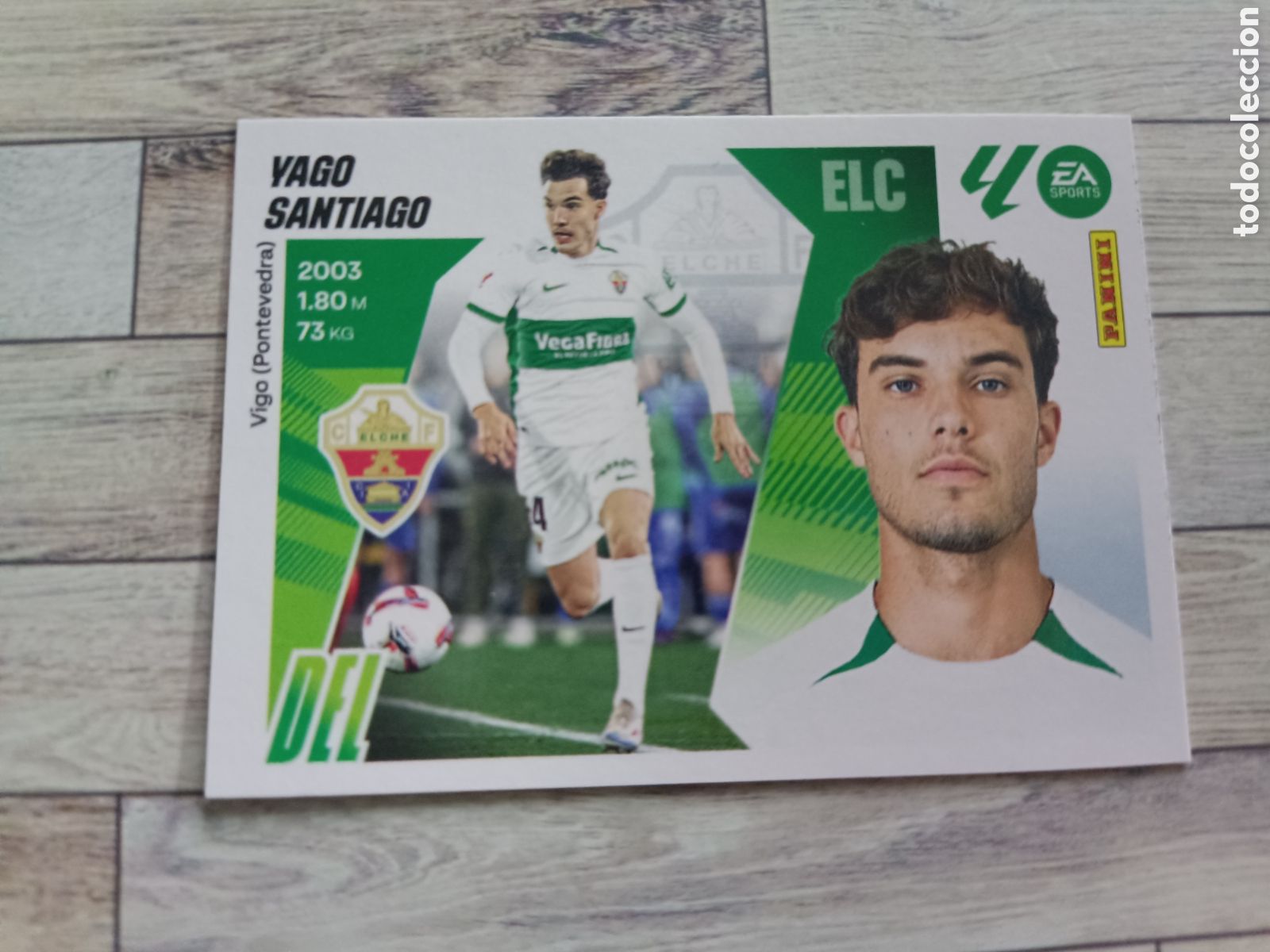 Cromos de F&uacute;tbol: 16 YAGO SANTIAGO ELCHE LIGA ESTE 2025 2026 PANINI 25 26 SIN PEGAR