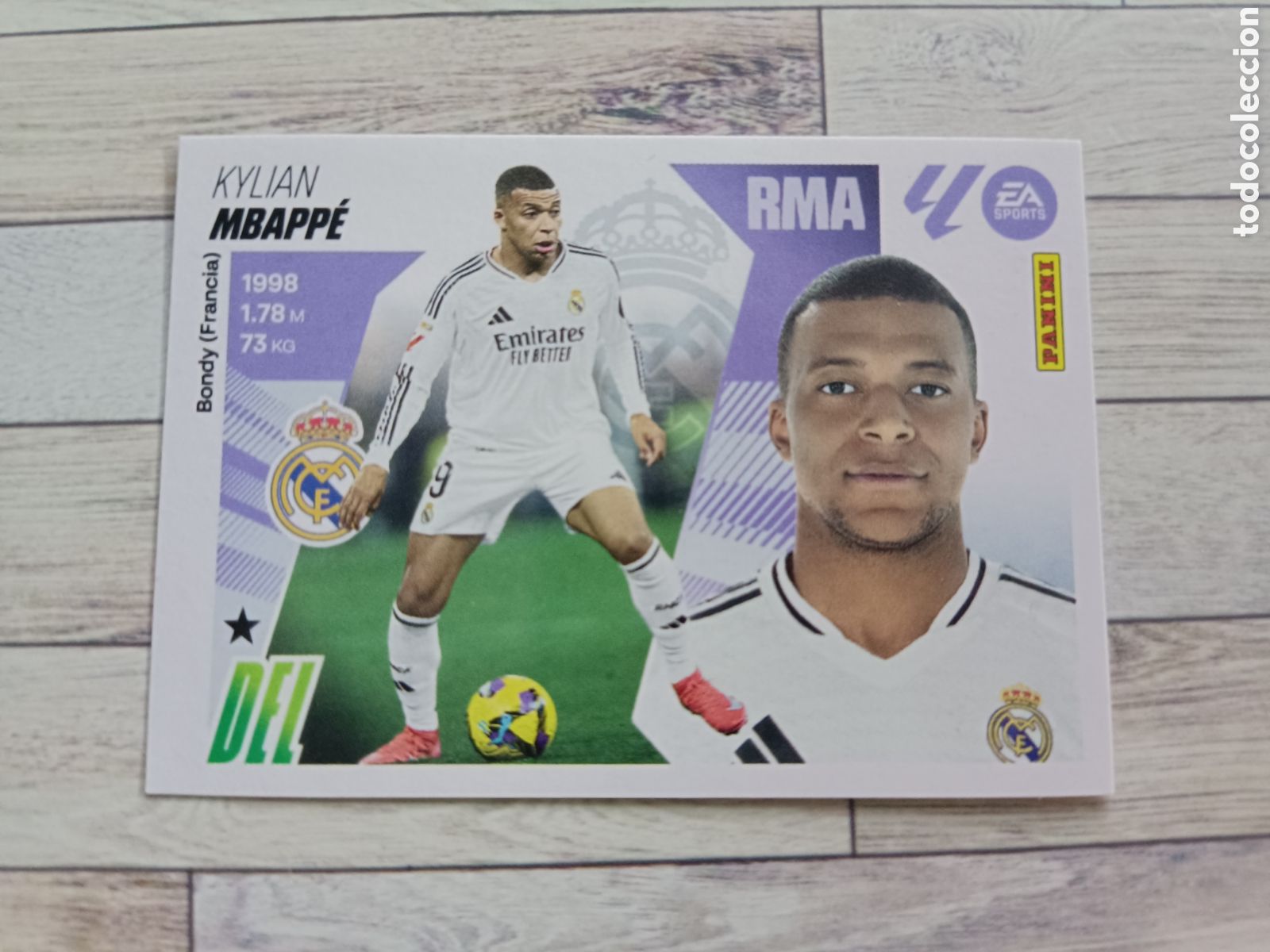 Cromos de F&uacute;tbol: 19 MBAPPE REAL MADRID LIGA ESTE 2025 2026 PANINI 25 26 SIN PEGAR