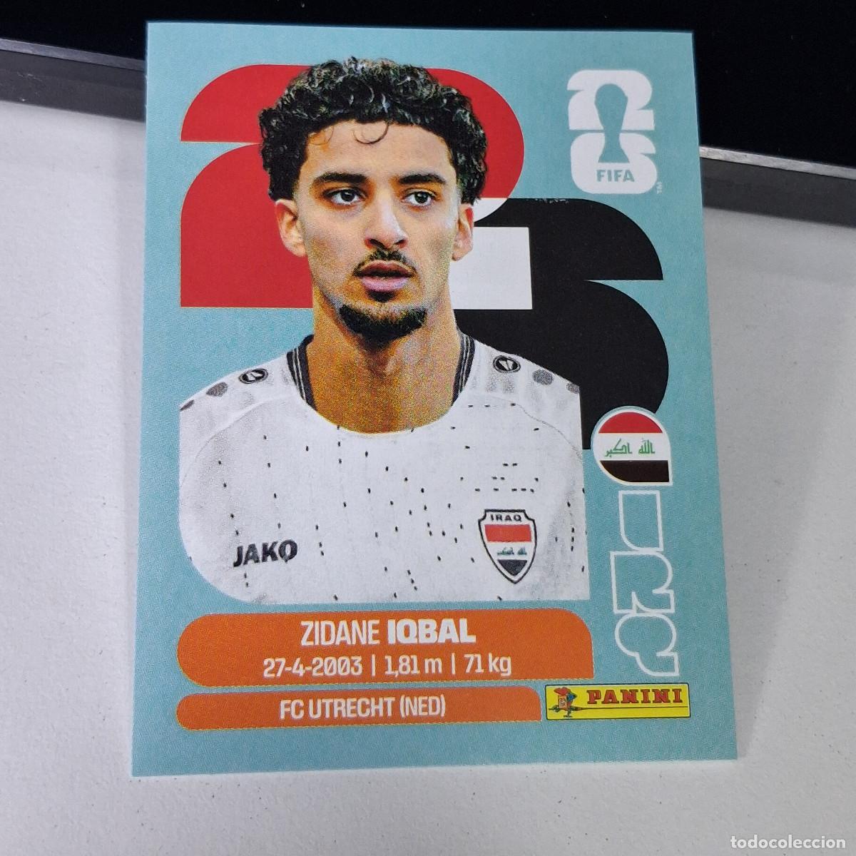 Cromos de F&uacute;tbol: B1 IRQ 9 IRQ9 ZIDANE IQBAL IRAQ IRQ MUNDIAL FIFA WORLD CUP 2026 STICKER PANINI