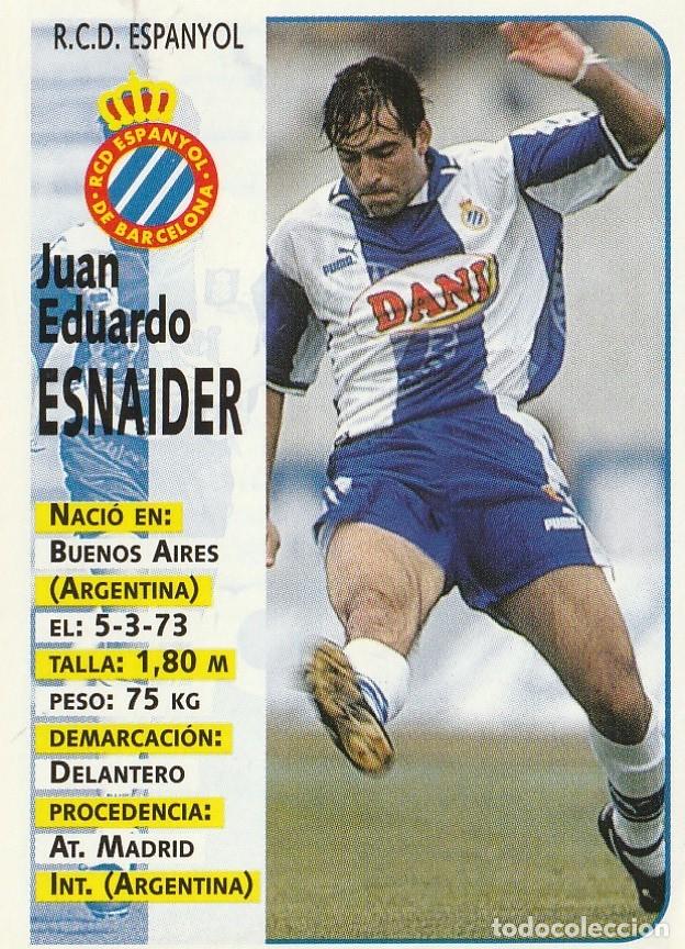 Cromos de F&uacute;tbol: PANINI 98-99. ESN&Aacute;IDER. NUNCA PEGADO.