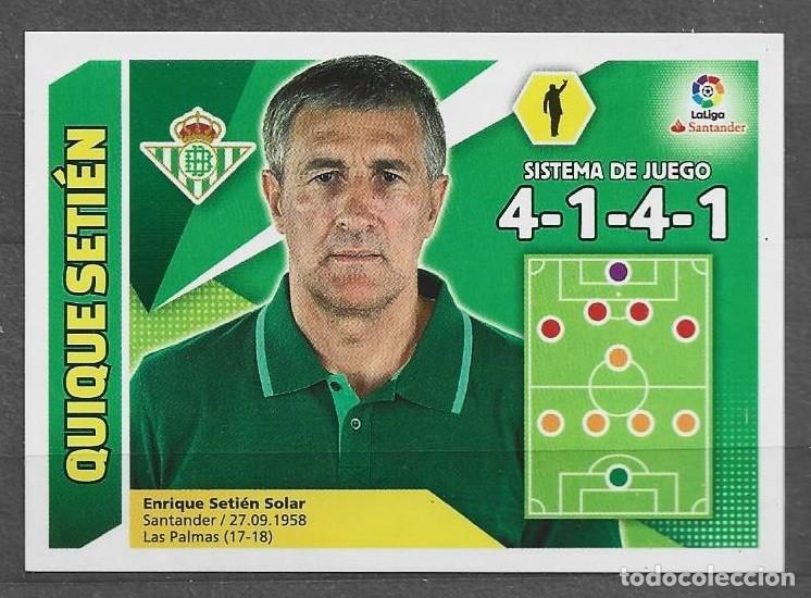 Cromos de F&uacute;tbol: Liga Este 2017/18 - Quique Seti&eacute;n - N&ordm; 10 - Real Betis