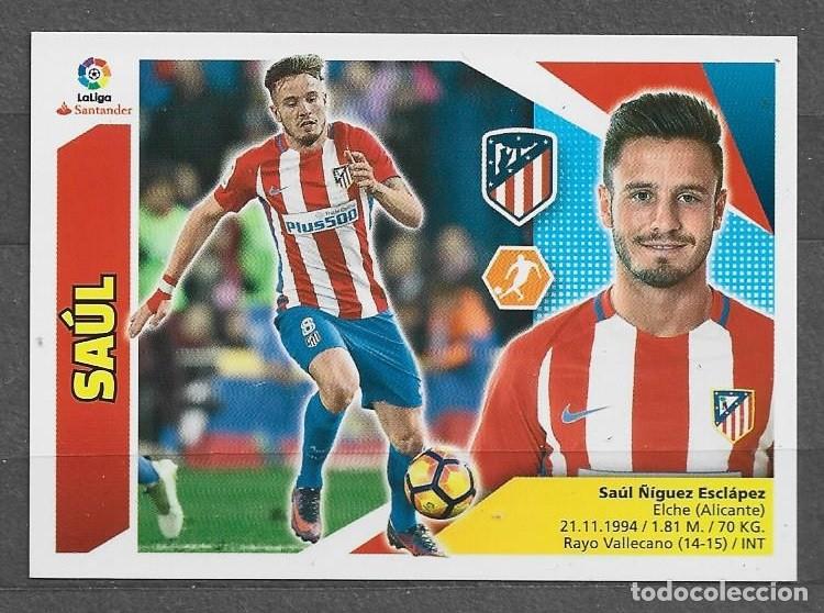 Football Stickers: Liga Este 2017/18 - Sa&uacute;l - N&ordm; 10 - Atl&eacute;tico de Madrid