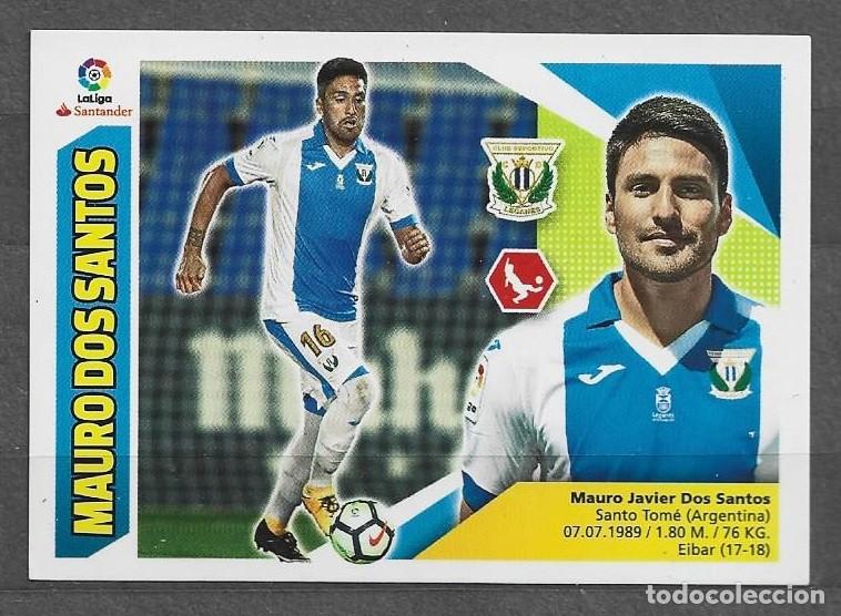 Cromos de F&uacute;tbol: Liga Este 2017/18 - Mauro dos Santos - N&ordm; 31 - C.D.Legan&eacute;s ( U Fichajes )