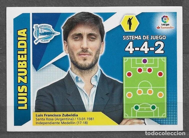 Cromos de F&uacute;tbol: Liga Este 2017/18 - Luis Zubeldia - N&ordm; 2 - D. Alav&eacute;s