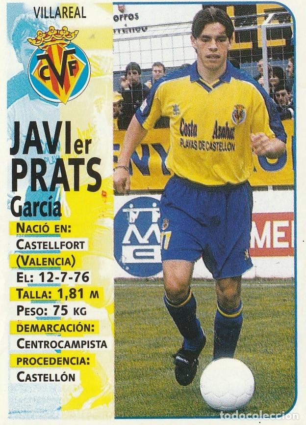 Cromos de F&uacute;tbol: PANINI 98-99. JAVI PRATS. NUNCA PEGADO.
