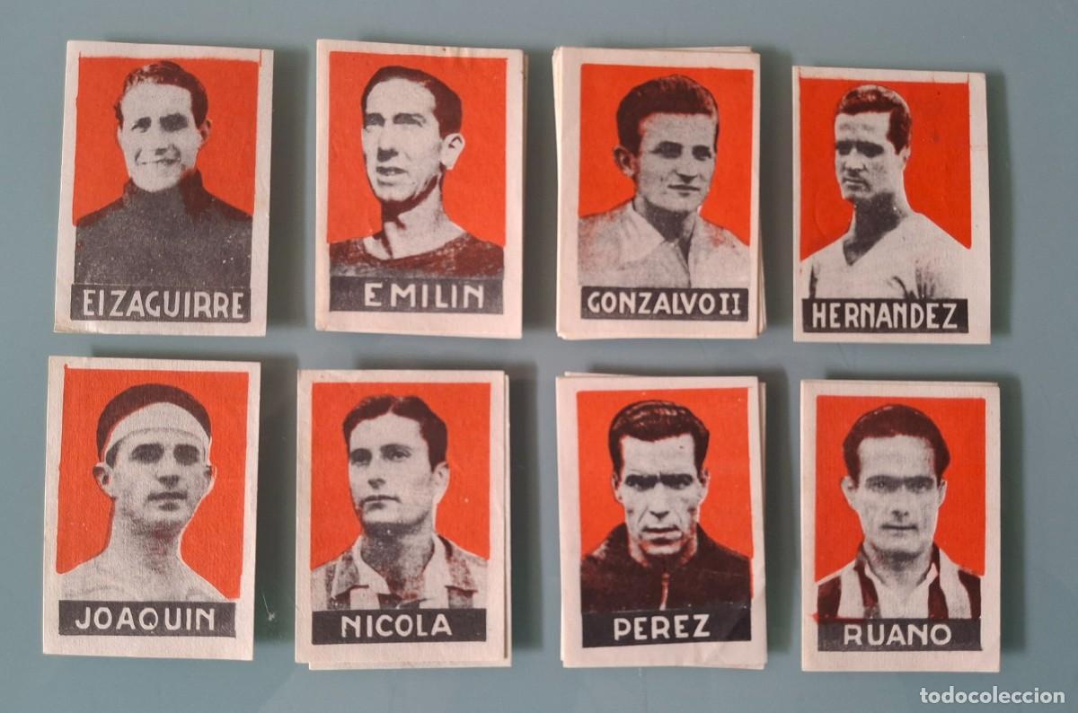 Cromos de F&uacute;tbol: Lote de 8 cromos de una colecci&oacute;n desconocida (hacia 1943)