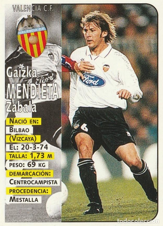 Cromos de F&uacute;tbol: PANINI 98-99 MENDIETA VALENCIA. NUNCA PEGADO.