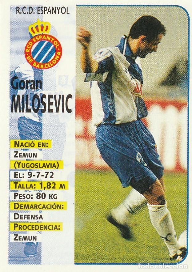 Cromos de F&uacute;tbol: PANINI 98-99. BAJA MIL&Oacute;SEVIC. NUNCA PEGADO.