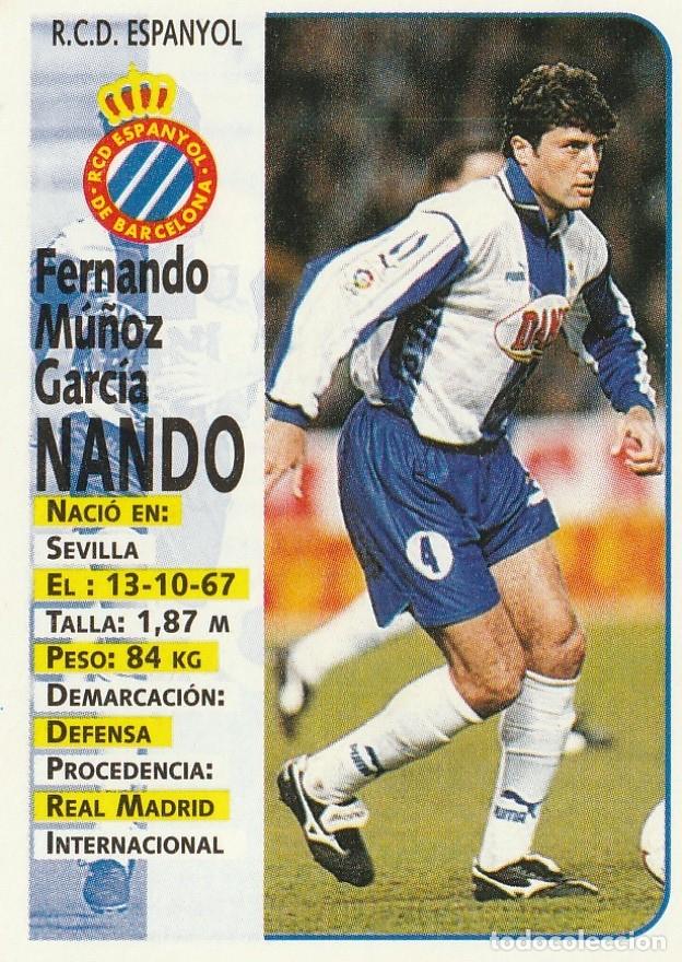 Cromos de F&uacute;tbol: PANINI 98-99. NANDO. NUNCA PEGADO.