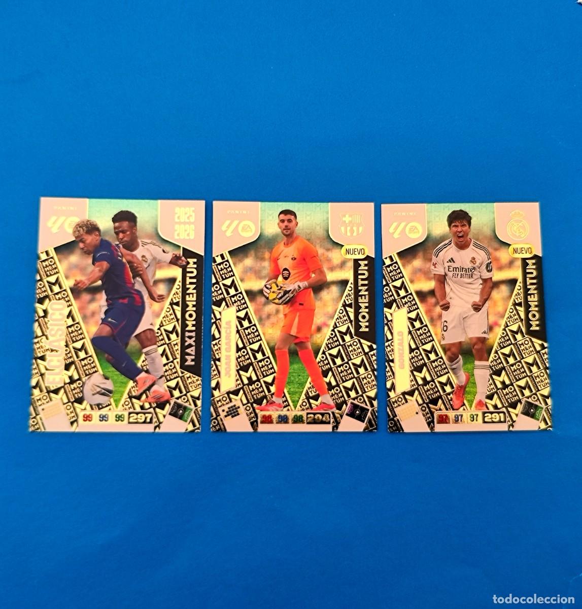 Cromos de F&uacute;tbol: Adrenalyn 2025 2026 / 25 26 Momentum Gonzalo Joan Garc&iacute;a Maxi Momentum El Cl&aacute;sico Yamal Vinicius