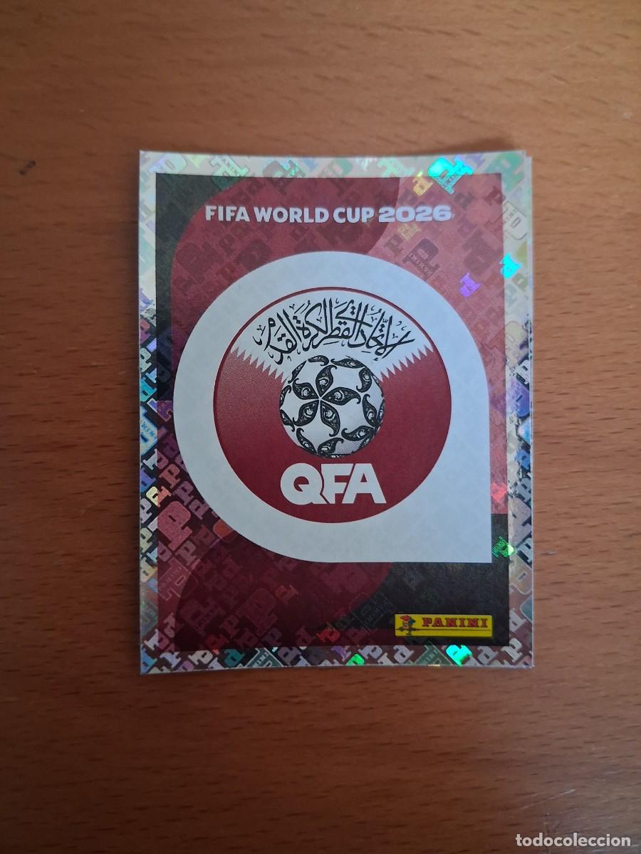 Cromos de F&uacute;tbol: Fifa World Cup 26 Mundial 2026 QAT 1 Qatar Escudo Logo