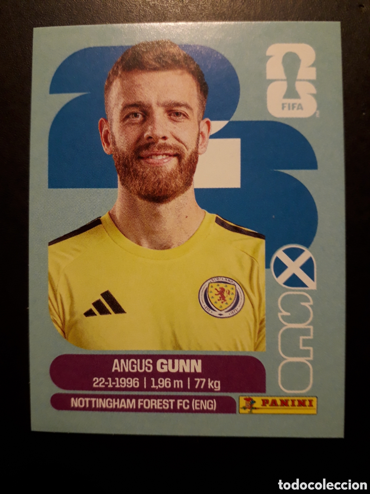 Cromos de F&uacute;tbol: GUNN ESCOCIA SCO 2 MUNDIAL F&Uacute;TBOL 2026 FIFA WORLD CUP PANINI SIN PEGAR PEDIDO M&Iacute;NIMO 3&euro;