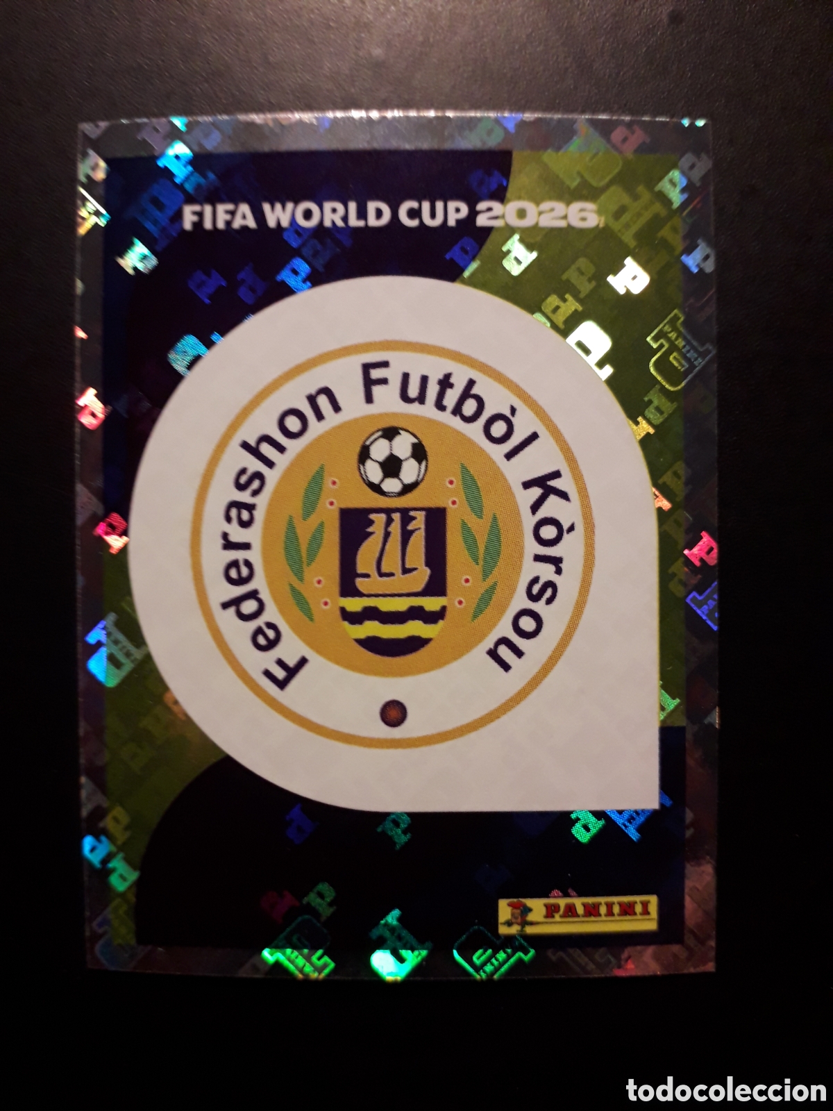 Cromos de F&uacute;tbol: ESCUDO CURA&Ccedil;AO CUW 1 MUNDIAL F&Uacute;TBOL 2026 FIFA WORLD CUP PANINI SIN PEGAR PEDIDO M&Iacute;NIMO 3&euro;