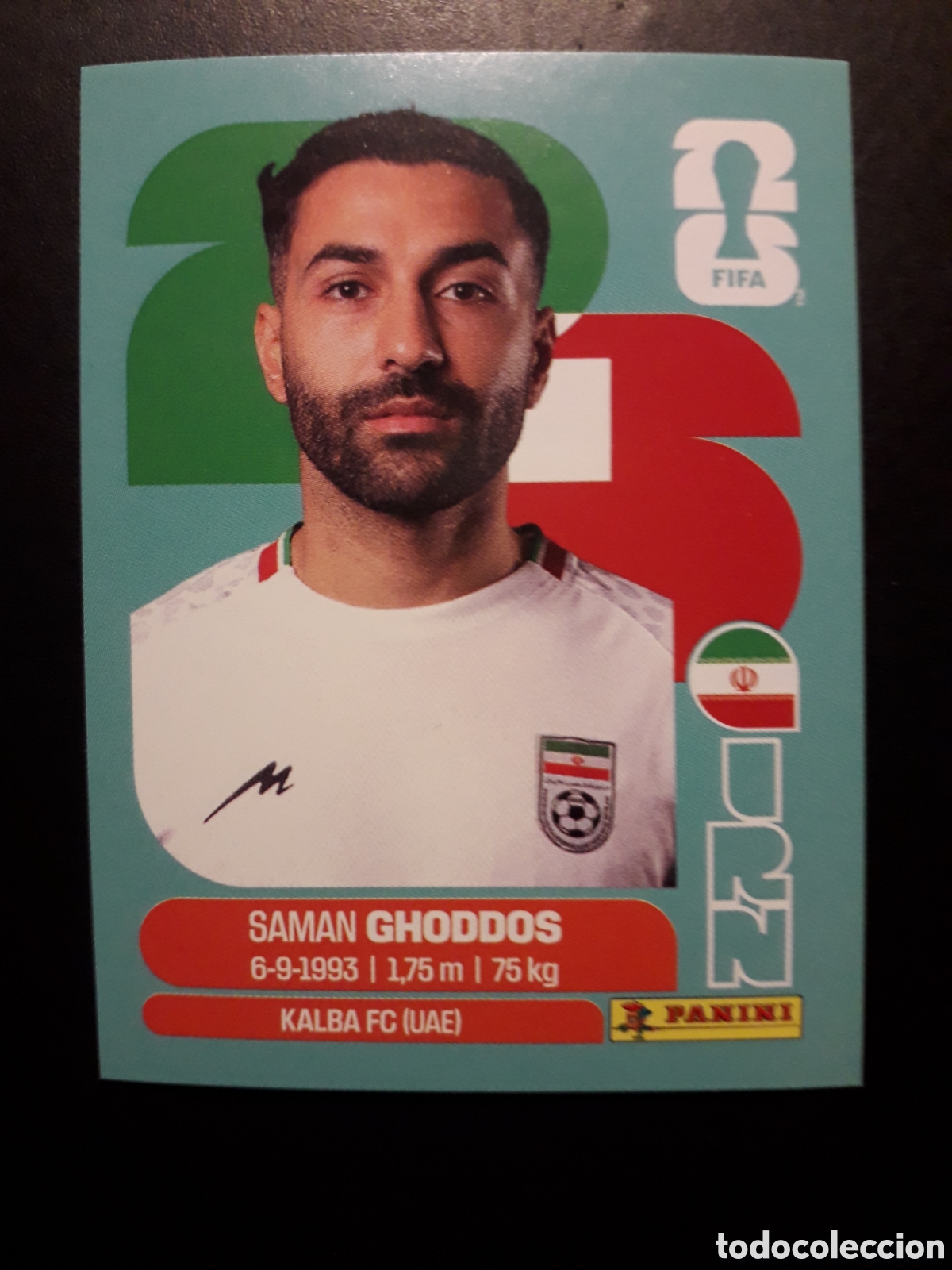 Cromos de F&uacute;tbol: GHODDOS IR&Aacute;N IRN 12 MUNDIAL F&Uacute;TBOL 2026 FIFA WORLD CUP PANINI SIN PEGAR PEDIDO M&Iacute;NIMO 3&euro;