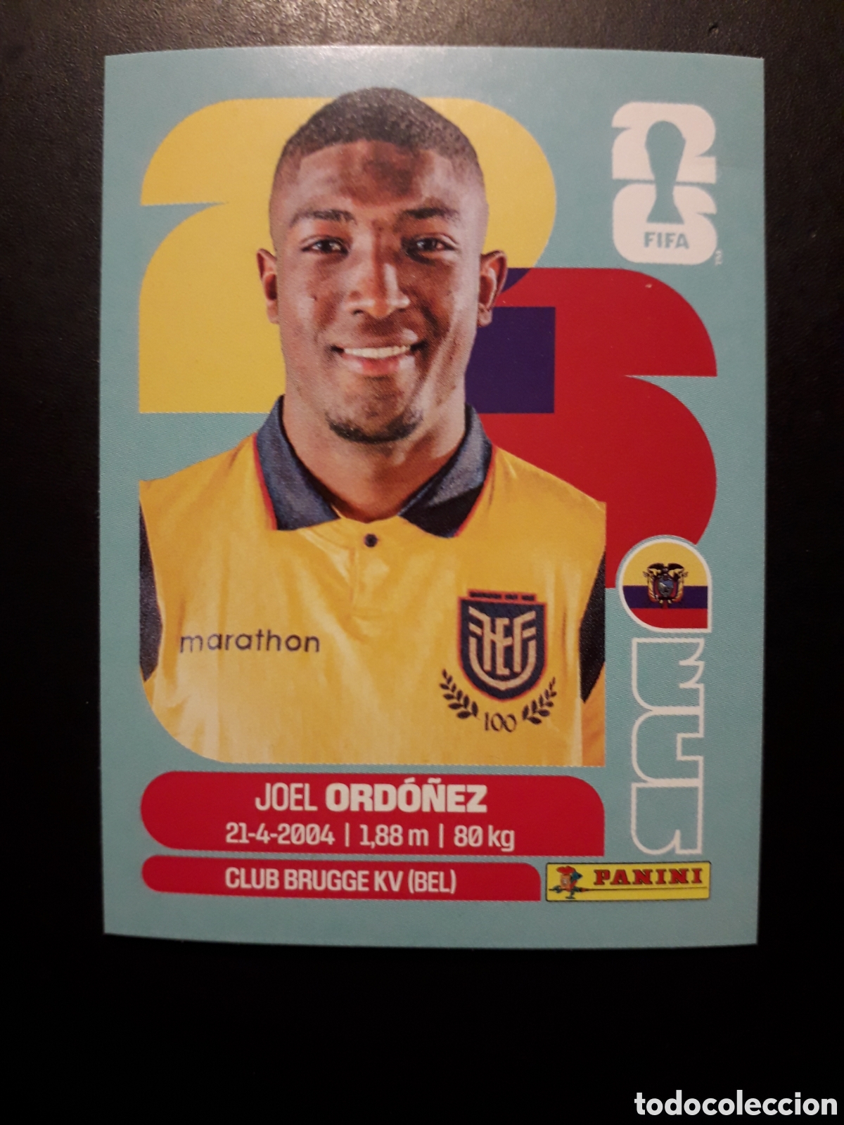 Cromos de F&uacute;tbol: ORD&Oacute;&Ntilde;EZ ECUADOR ECU 8 MUNDIAL F&Uacute;TBOL 2026 FIFA WORLD CUP PANINI SIN PEGAR PEDIDO M&Iacute;NIMO 3&euro;