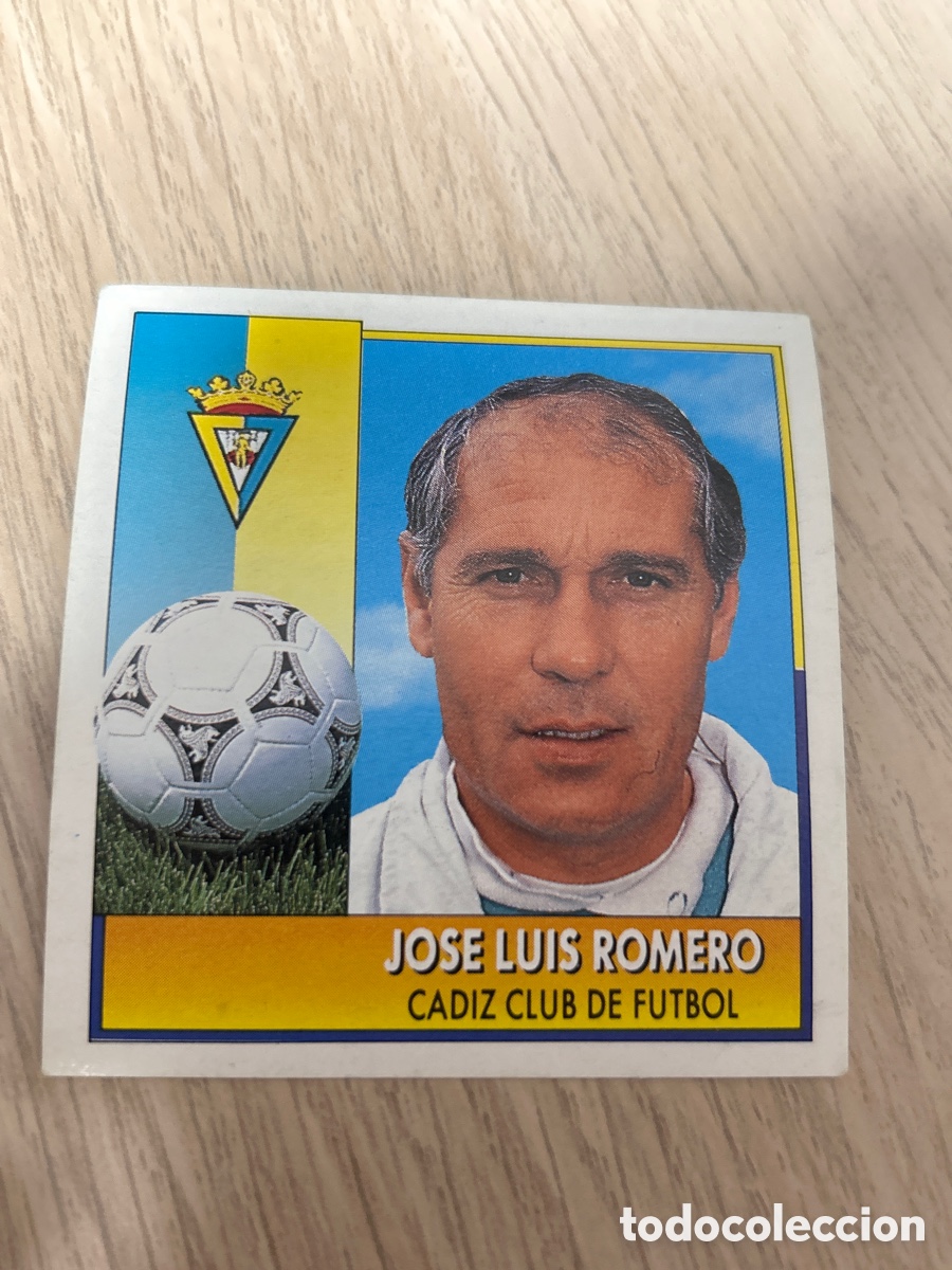 Cromos de F&uacute;tbol: JOSE LUIS ROMERO ENTRENADOR CADIZ COLOCA LIGA ESTE 1992 1993 92 93 NUNCA PEGADO SIN PEGAR