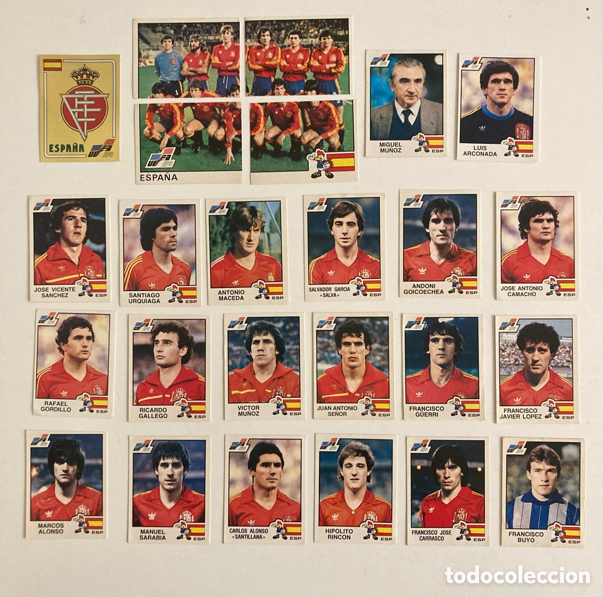 Cromos de F&uacute;tbol: Set completo Espa&ntilde;a Euro 84-Spain-Eurocopa 1984-Panini