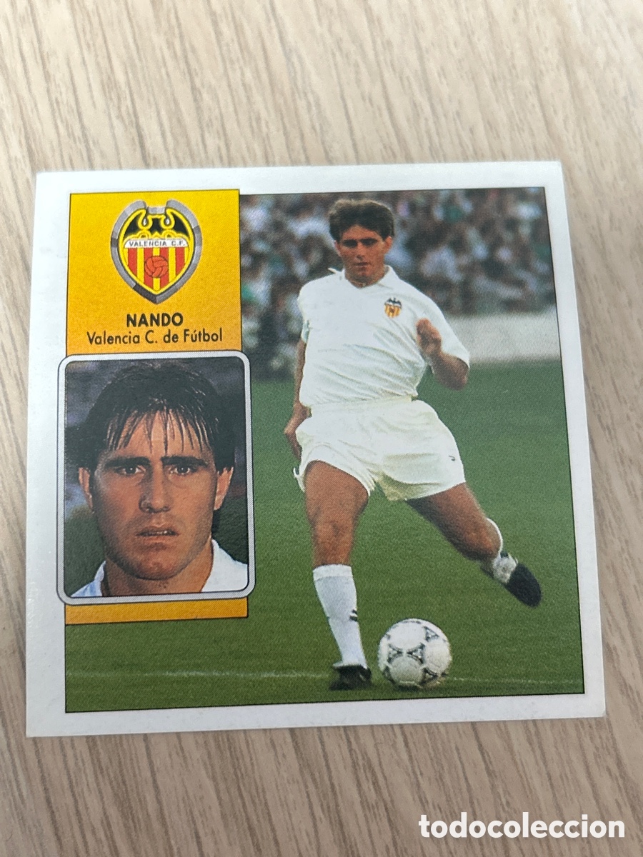 Cromos de F&uacute;tbol: NANDO VALENCIA BAJA LIGA ESTE 1992 1993 92 93 NUNCA PEGADO SIN PEGAR