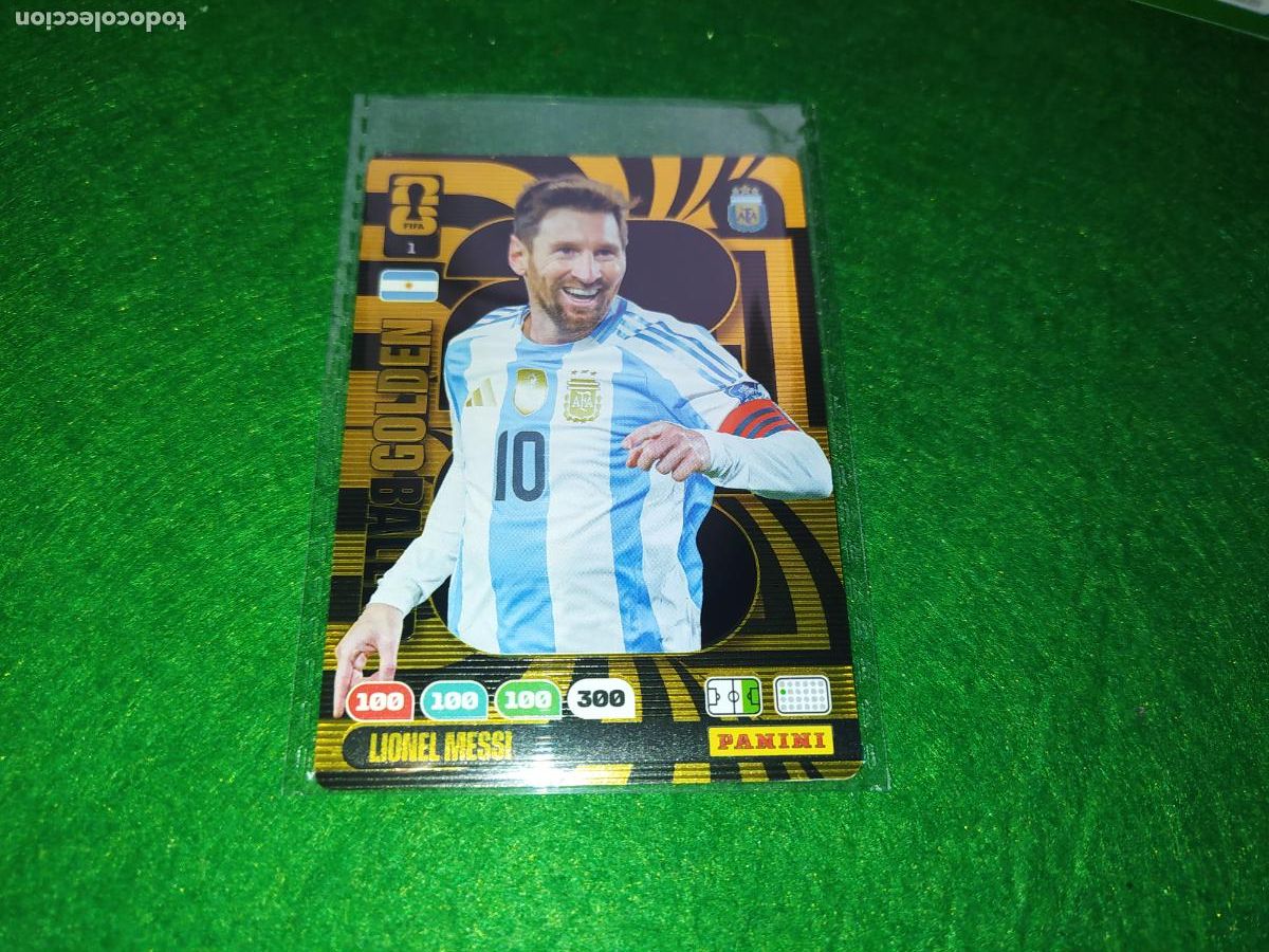 Cromos de F&uacute;tbol: adrenalyn mundial 2026 golden baller (balon de oro) messi n&ordm; 1 argentina fc barcelona