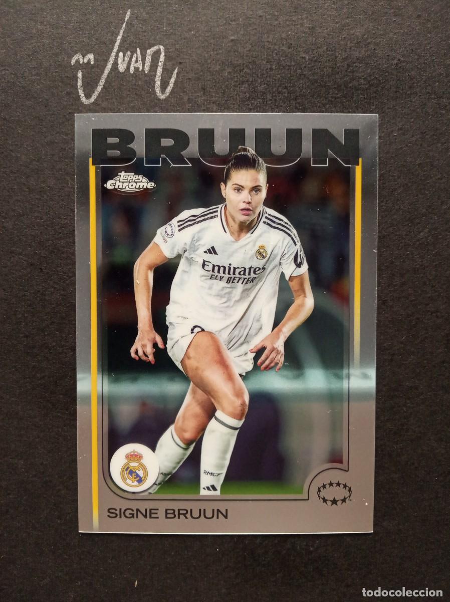 Figurine di Calcio: N&ordm; 36 SIGNE BRUUN REAL MADRID DINAMARCA ⚽ TOPPS &reg; CHROME WOMEN CHAMPIONS 2024 2025 24 25 NUEVO