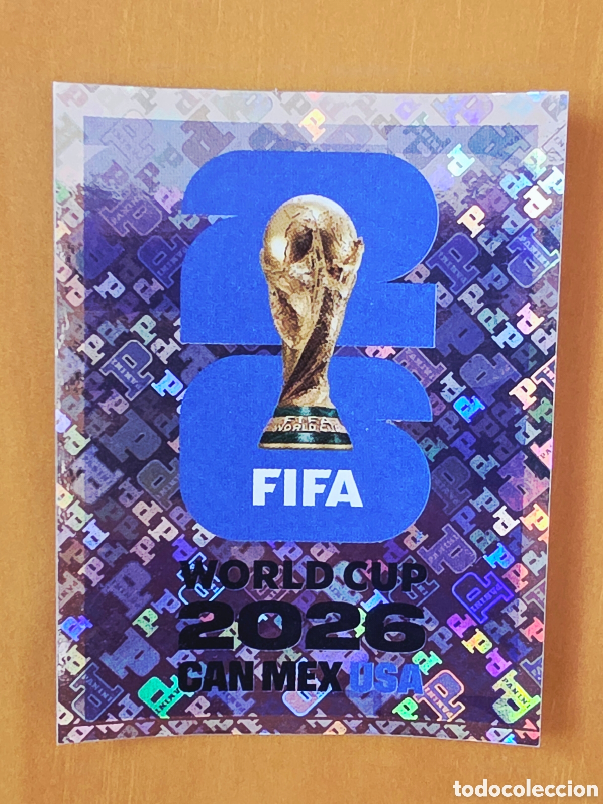Cromos de F&uacute;tbol: FWC 8 Emblema Logo Azul USA Estados Unidos, Panini FIFA World Cup Mundial 2026 Sticker
