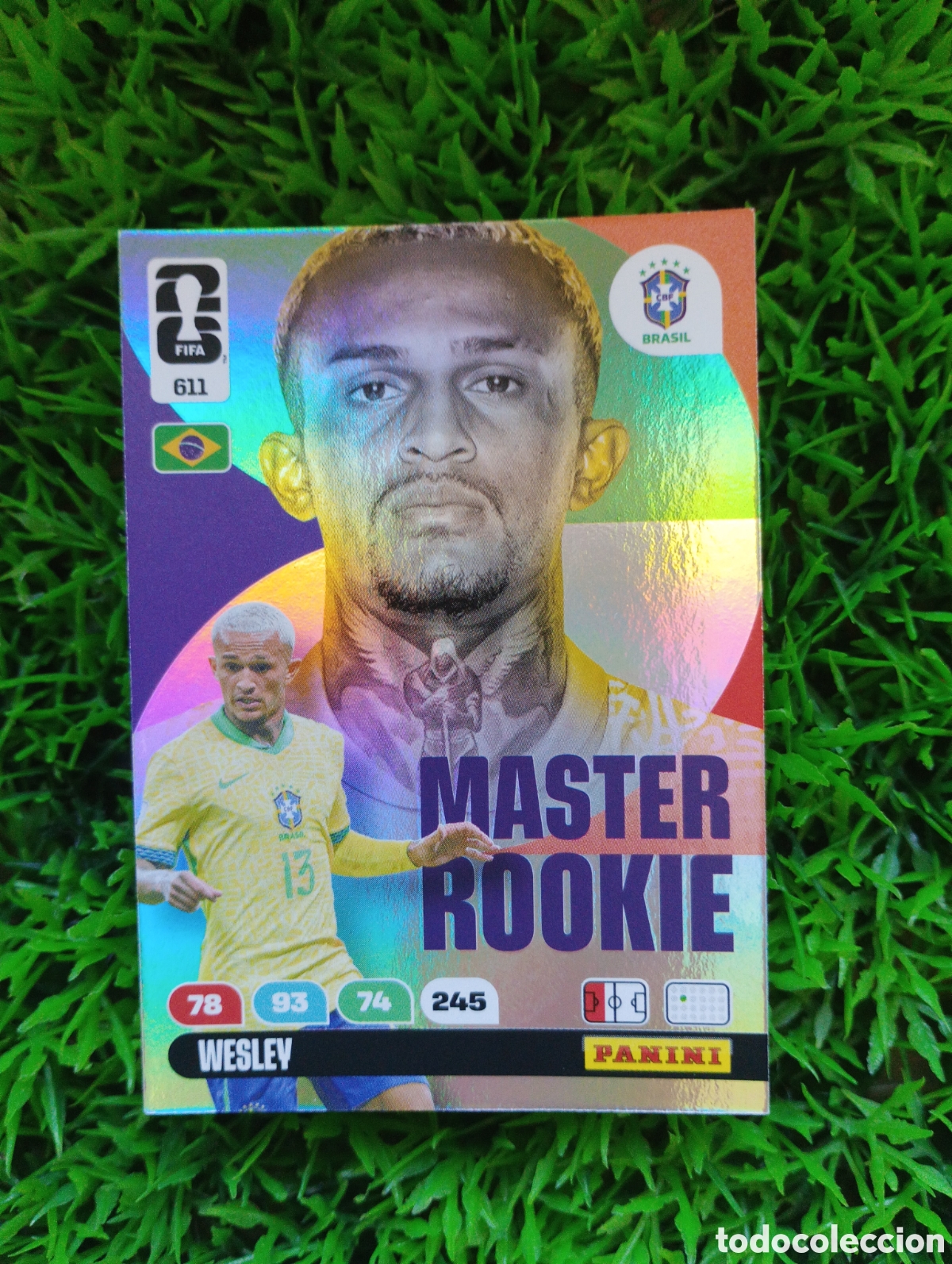 Cromos de F&uacute;tbol: Wesley Brasil MASTER ROOKIE Adrenalyn XL Mundial 2026 # 611