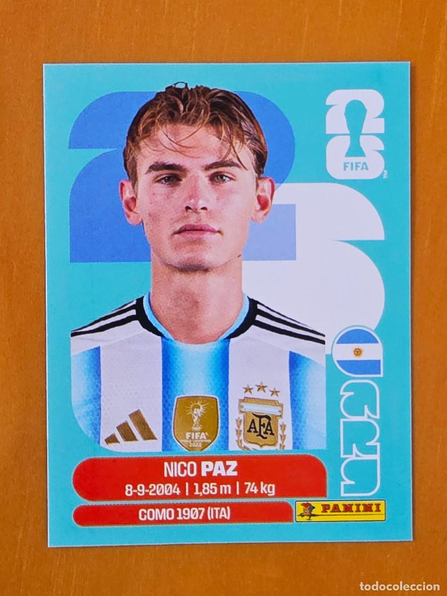 Cromos de F&uacute;tbol: ARG 14 Nico Paz, Rookie, Argentina, Panini FIFA World Cup Mundial 2026 Sticker