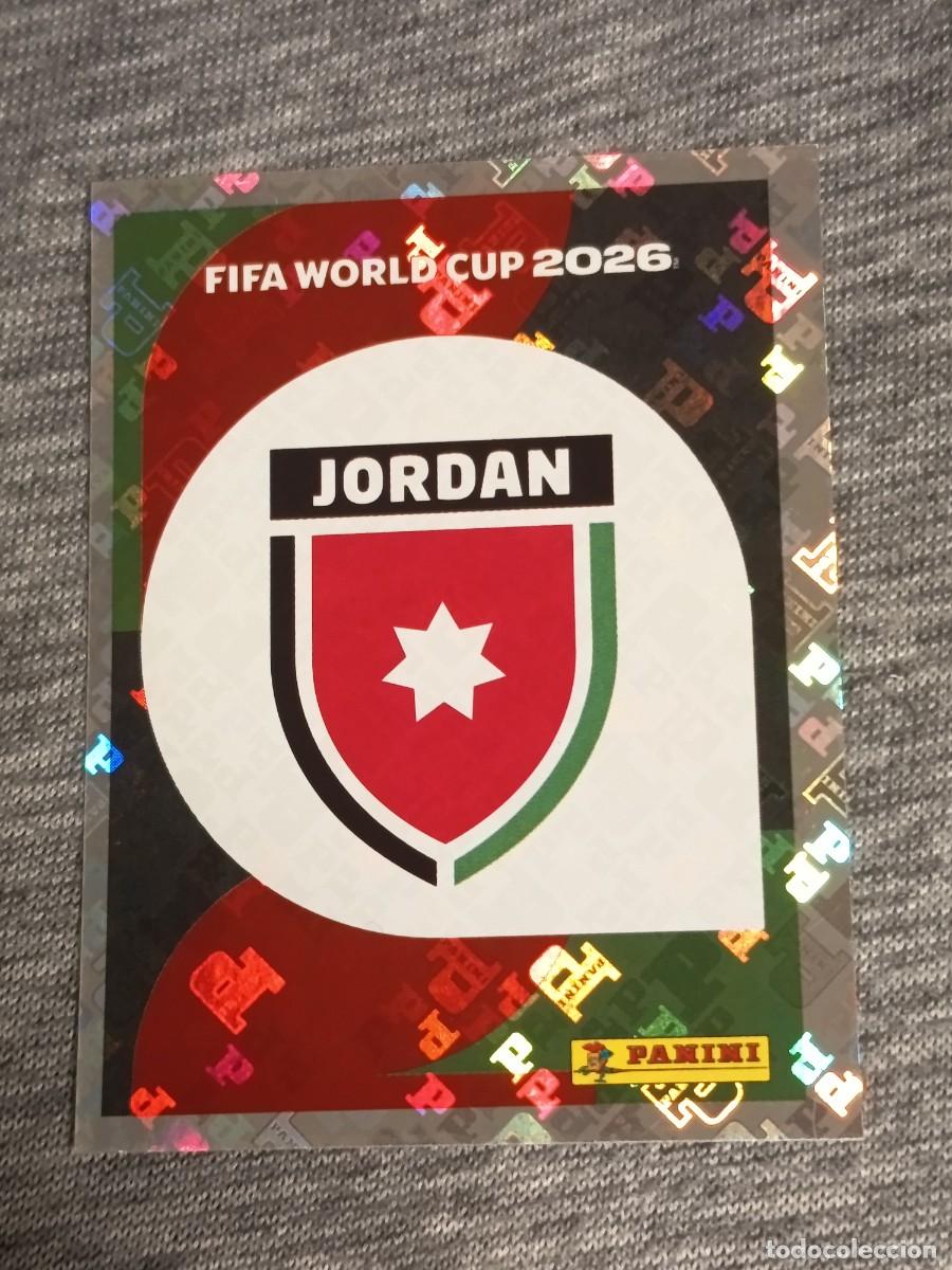 Cromos de F&uacute;tbol: ESCUDO JORDANIA JOR 1 STICKER MUNDIAL 2026 PANINI FIFA WORLD CUP NUEVO
