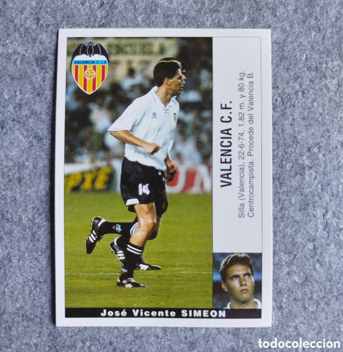 Figurine di Calcio: COLOCA CROMO SIMEON VALENCIA SUSTITUYE PANINI LIGA 1995 95 96 NUNCA PEGADO SIN PEGAR