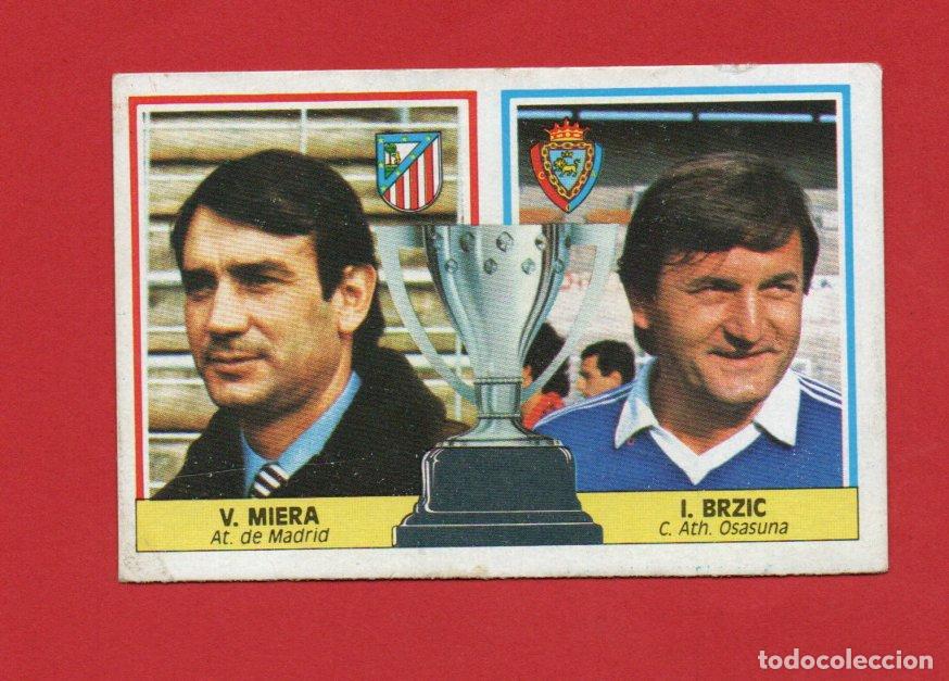 Cromos de f&uacute;tbol: ESTE 86 87 ENTRENADOR MIERA COLOCA Y BRZIC NUEVO SIN PEGAR ESTE 1986 1987