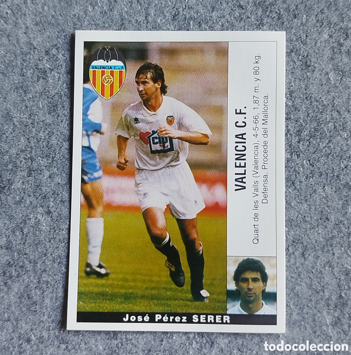 Cromos de F&uacute;tbol: COLOCA CROMO SERER VALENCIA SUSTITUYE PANINI LIGA 1995 95 96 NUNCA PEGADO SIN PEGAR