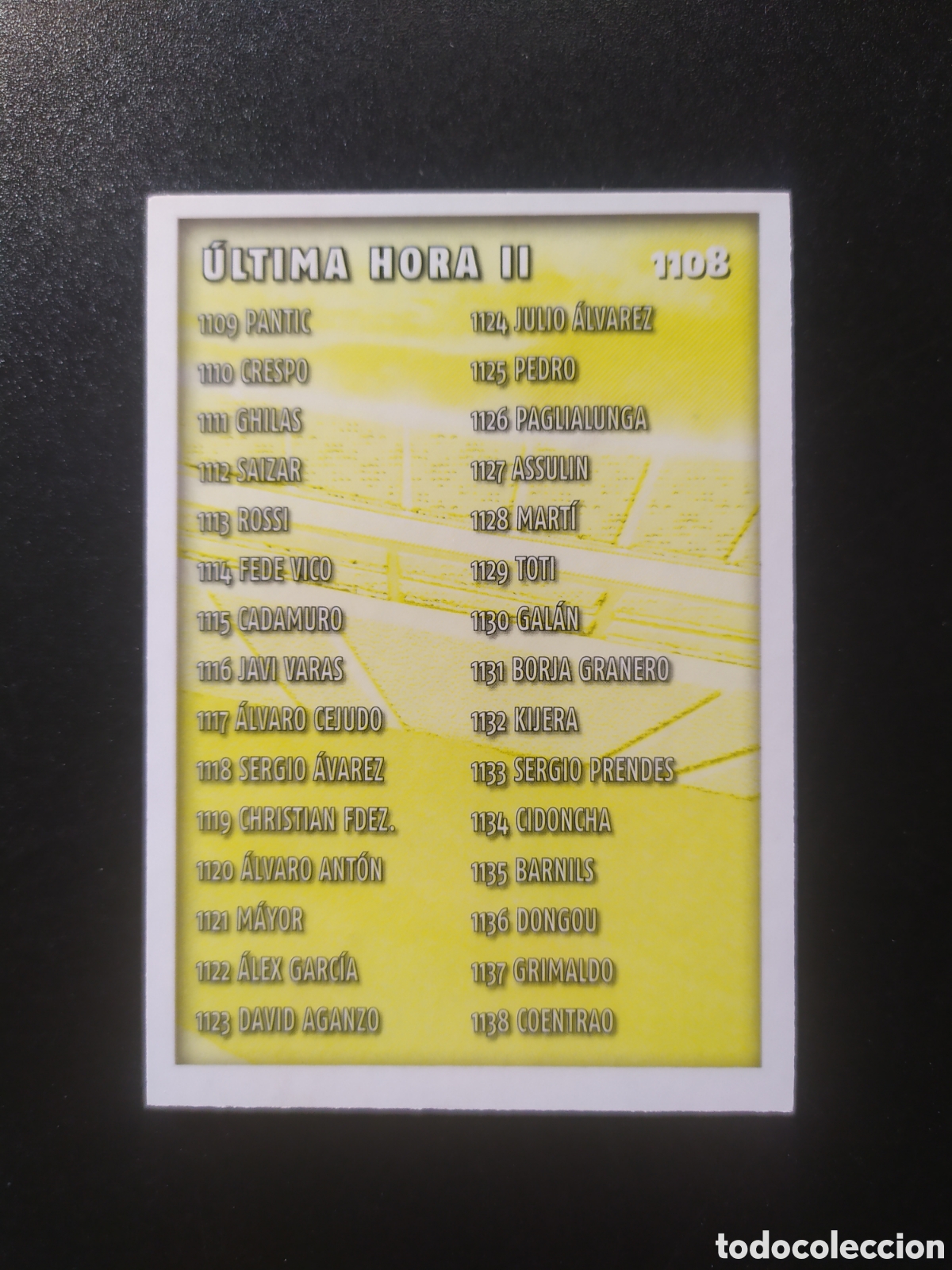Football Stickers: Mundicromo fichas Liga 2014 2015 14 15 &iacute;ndice &uacute;ltima hora II n&deg; 1108