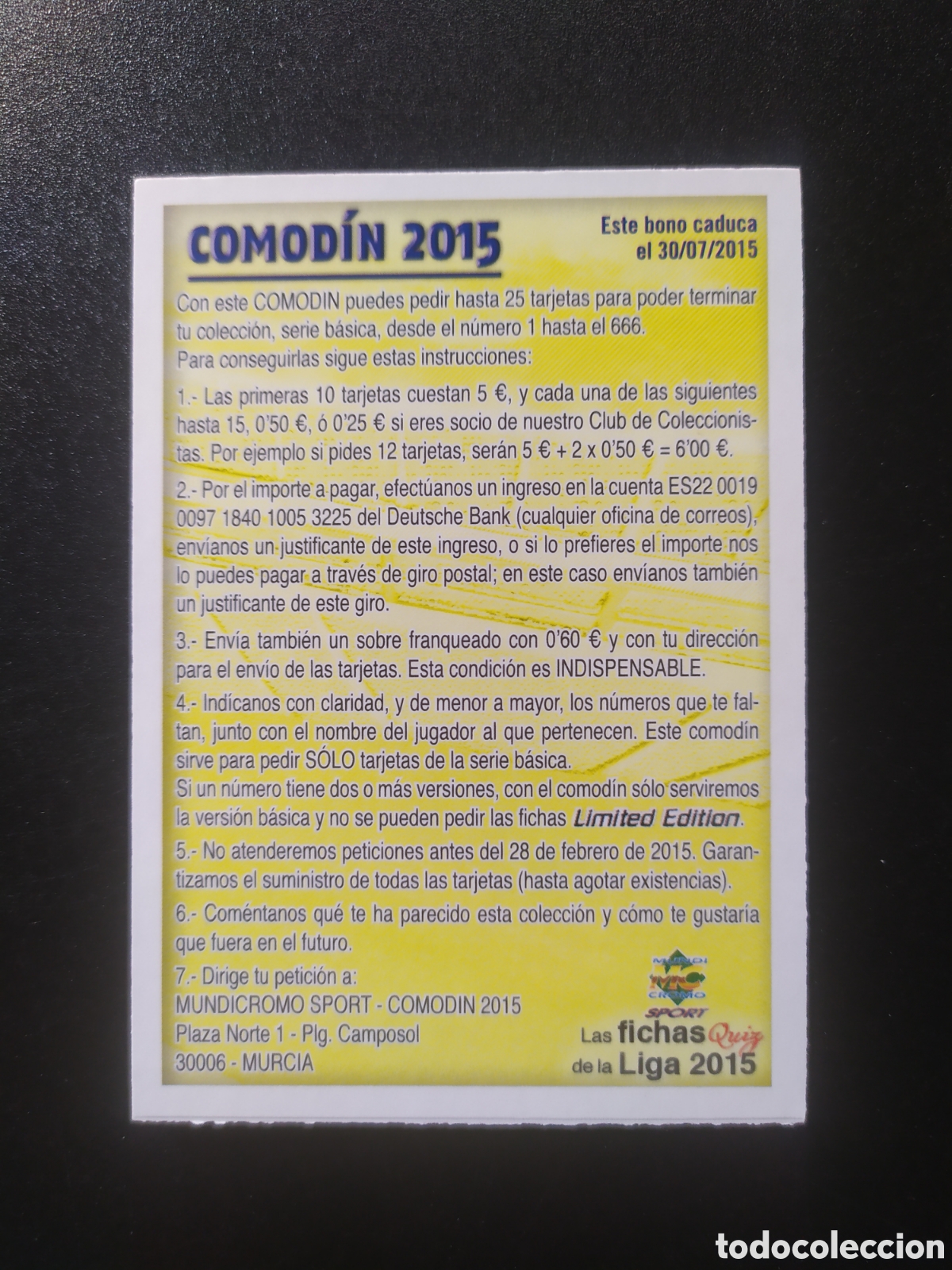 Cartes &agrave; collectionner de Football: Mundicromo fichas Liga 2014 2015 14 15 comodin 2015