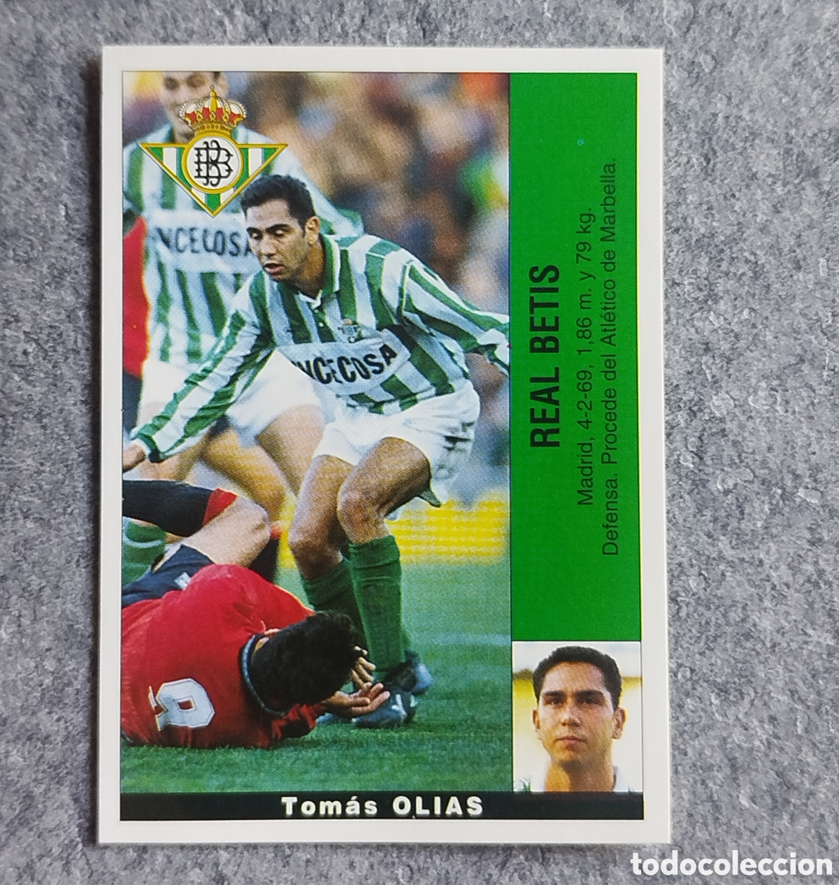 Cromos de F&uacute;tbol: COLOCA CROMO OLIAS BETIS SUSTITUYE PANINI LIGA 1995 95 96 NUNCA PEGADO SIN PEGAR