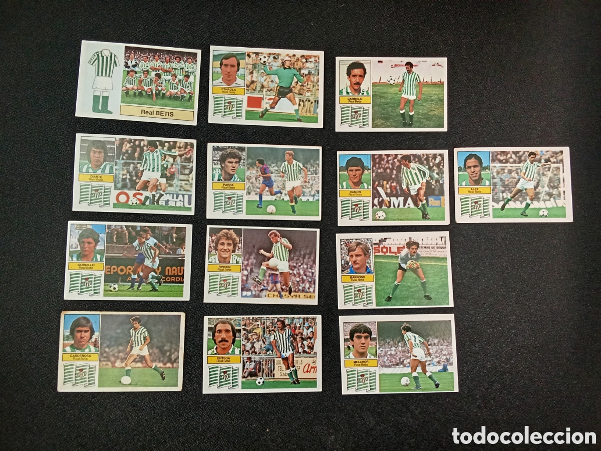 Cromos de F&uacute;tbol: LOTE 13 CROMOS DIFERENTES BETIS LIGA ESTE 82 83 1982 1983 NUNCA PEGADOS